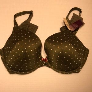 Green and white Cacique Bra